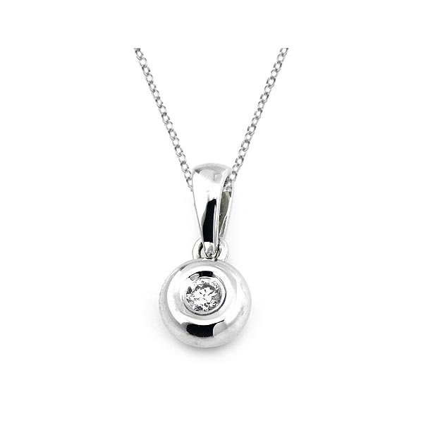 Diamant Anhänger 0,05ct. 585 Weißgold