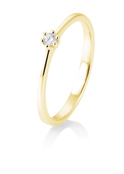 Solitaire Ring 0,05ct. 585 Gelbgold