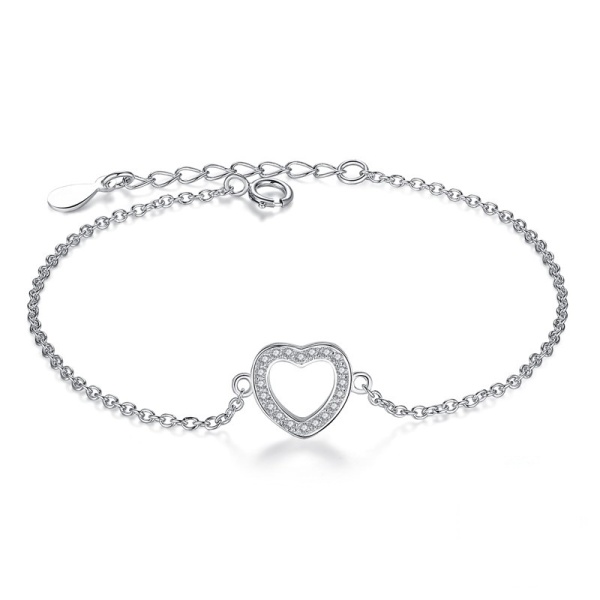 Armband 925 Silber Herz 106046