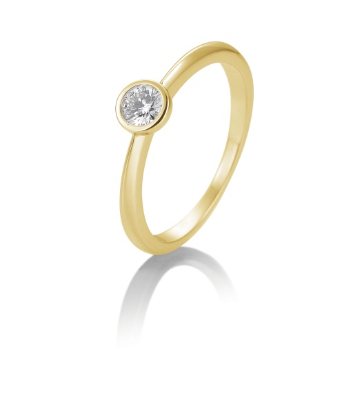 Solitaire Ring 0,20ct. 585 Gelbgold