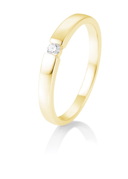 Solitaire Ring 0,05ct. 585 Gelbgold