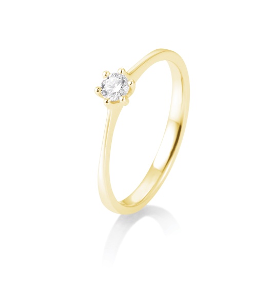 Solitaire Ring 0,15ct. 585 Gelbgold