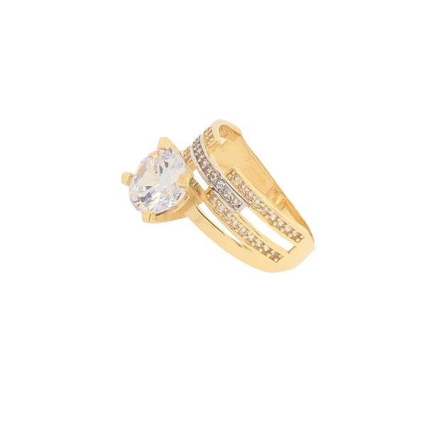 Damenring Fusion 585 Gold mit Zirkonia E10971