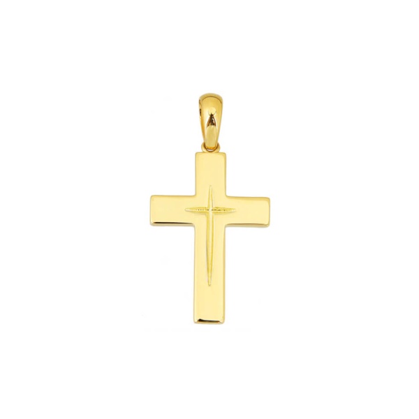 Anhaenger Kreuz 585 Gelbgold E12494