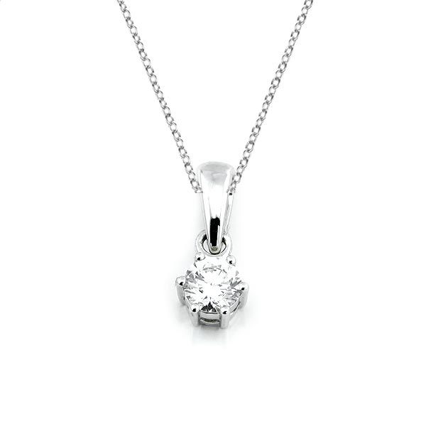 Diamant Anhänger 0,15ct. 585 Weißgold