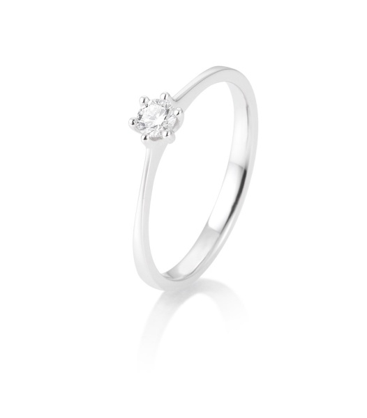 Solitaire Ring 0,15ct. 585 Weißgold