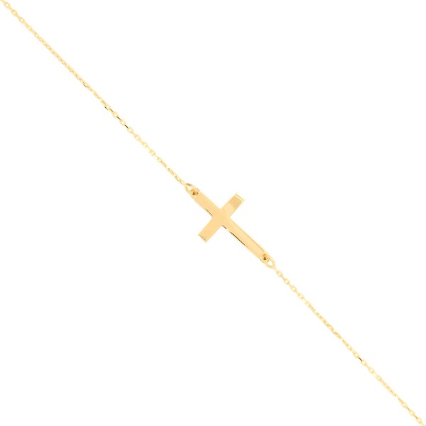 Armband Kreuz 585 Gelbgold E11508