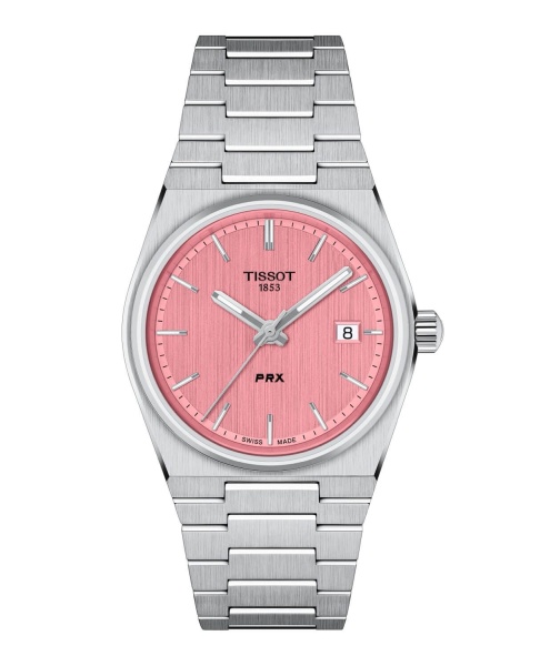 Tissot-PRX-T1372101133100-Quarzuhr-fuer-Damen-in pink