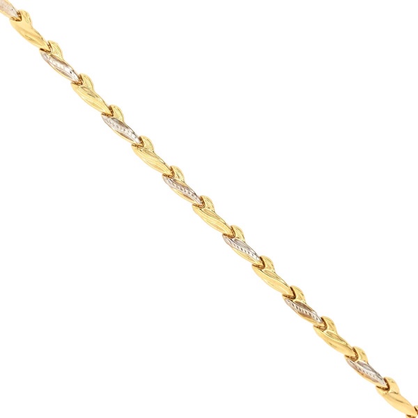 Armband Bicolor Fantasiemuster 585 Gold E10978