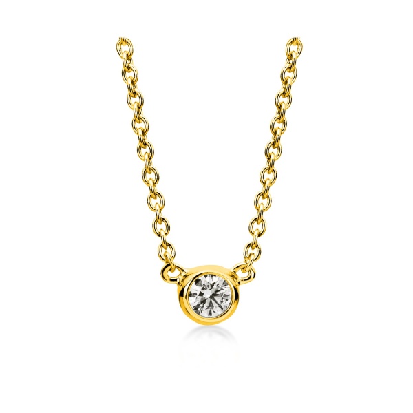 Diamantcollier 750 Gold 0,03ct. 4A60