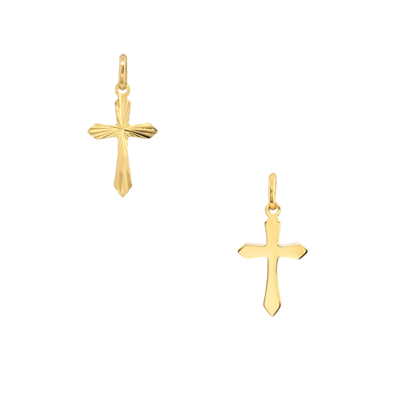 Anhänger Kreuz 585 Gelbgold 106974 beidseitig