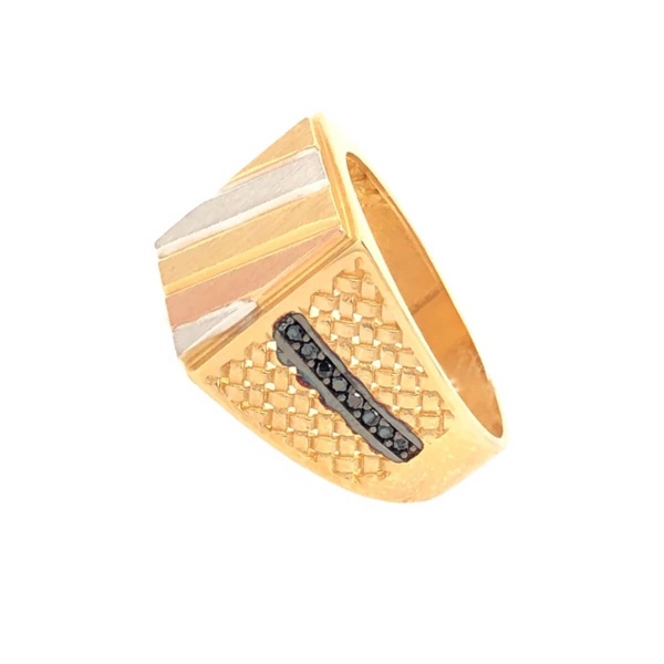 Herrenring 585 Gold Tricolor mit Zirkonia MIL15235