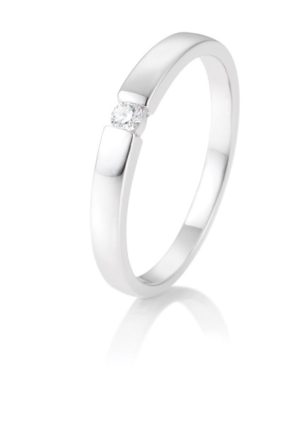 Solitaire Ring 0,05ct. 585 Weißgold