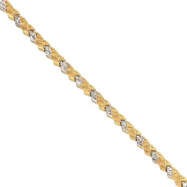 Armband Bicolor Fantasiemuster 585 Gold E10977