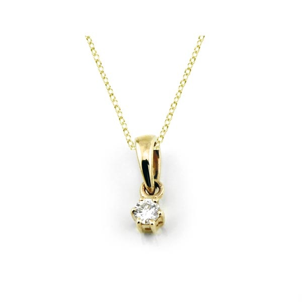 Diamant Anhänger 0,05ct. 585 Gelbgold