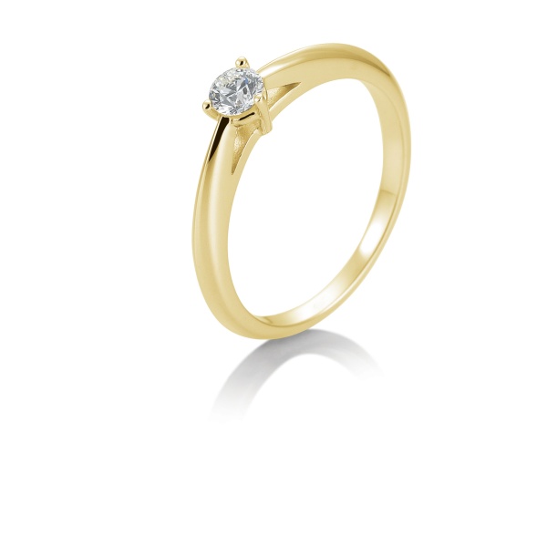 Solitaire Ring 0,20ct. 585 Gelbgold