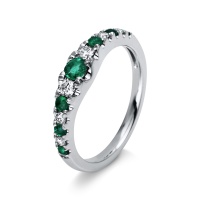 Diamantring 750 Gold mit Smaragd 1M33 Diamantring 750 Gold mit Smaragd 1M33