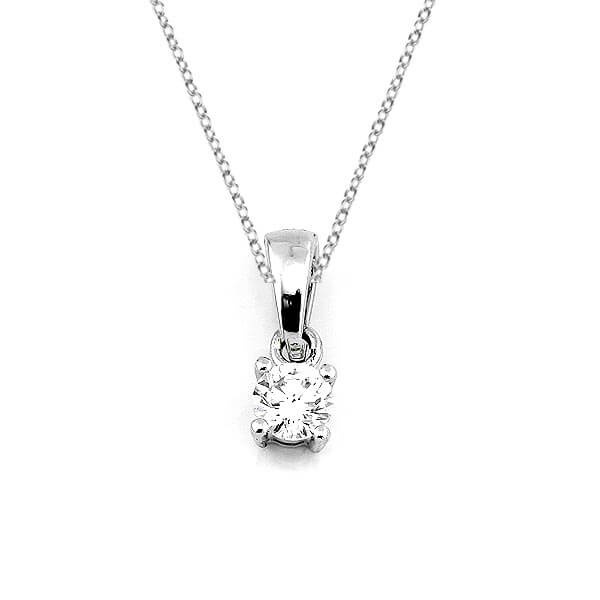 Solitaire Anhänger 4er Krappe mit Diamanten 585 Gold