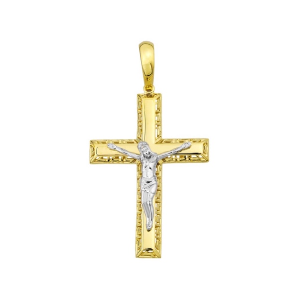 Anhänger Kreuz mit Korpus 585 Gold E12107