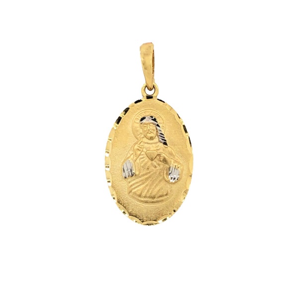 Anhänger Jesus und Mutter Maria beidseitig 585 Gold E10993