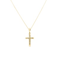 Anhänger Kreuz mit Kette und Zirkonia 585 Gold E11633 Anhänger Kreuz mit Kette und Zirkonia 585 Gold E11633