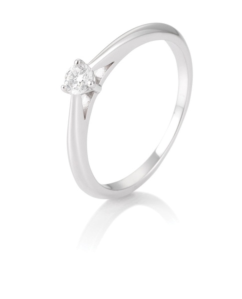 Solitaire Ring 0,15ct. 585 Weißgold