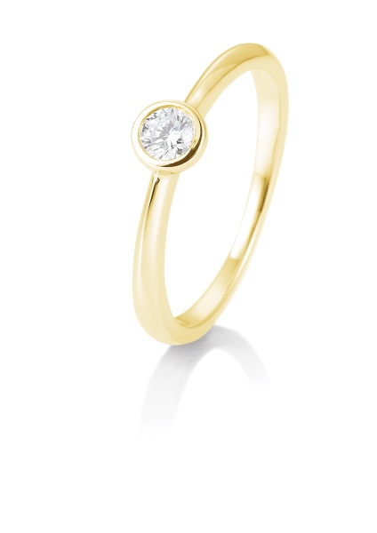 Solitaire Ring 0,15ct. 585 Gelbgold