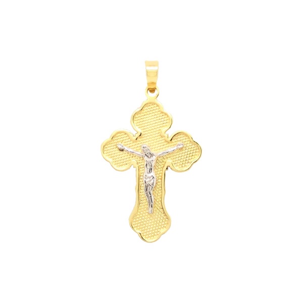 Anhänger Kreuz Orthodox mit Korpus 585 Gold