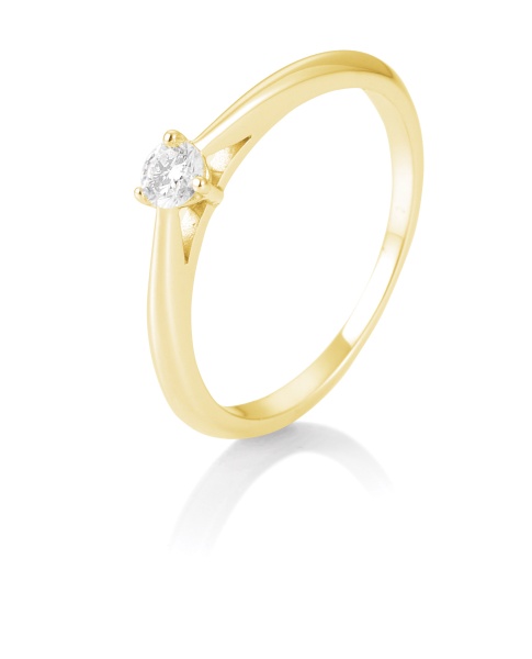 Solitaire Ring 0,15ct. 585 Gelbgold