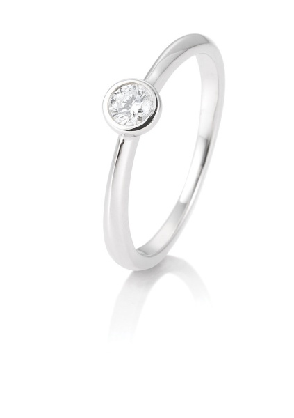 Solitaire Ring 0,15ct. 585 Weißgold