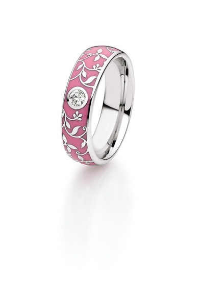 Diamantring Elise pink 25-27556