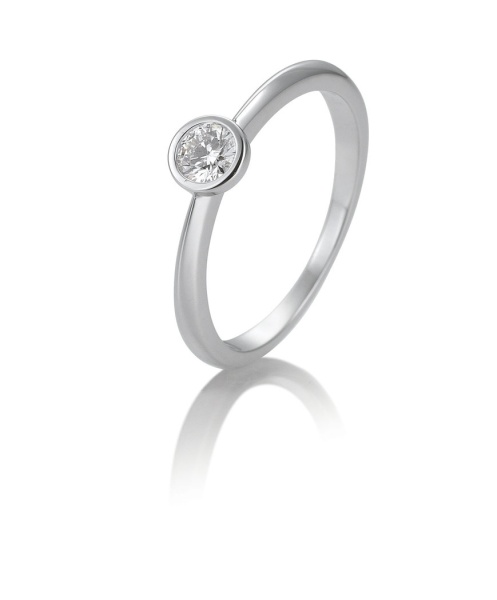 Solitaire Ring 0,20ct. 585 Weißgold