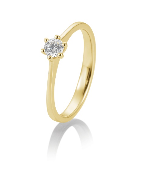 Solitaire Ring 0,20ct. 585 Gelbgold