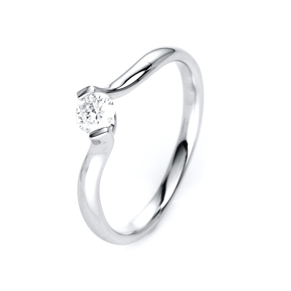 Solitaire Ring 0,25ct. 585 Weißgold 1J12