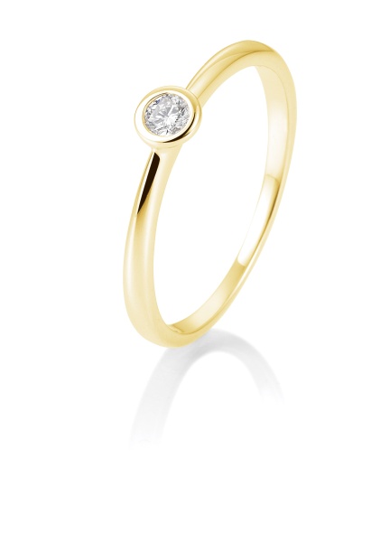 Solitaire Ring 0,10ct. 585 Gelbgold