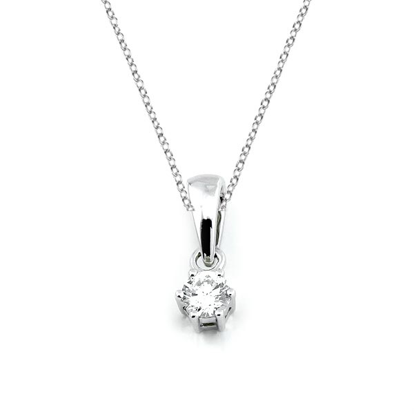 Diamant Anhänger 0,10ct. 585 Weißgold