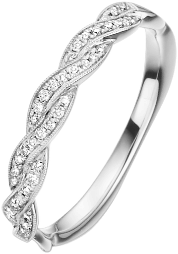 Memoire Ring 950 Platin mit Diamanten E10463