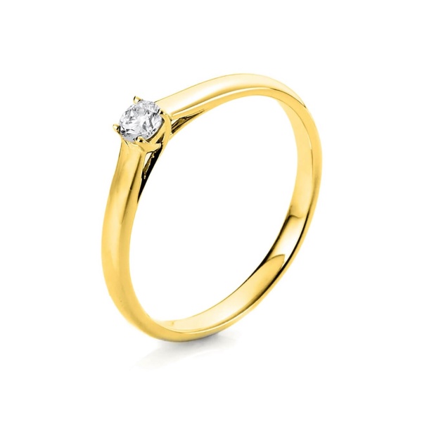 Solitaire Ring 0,285ct. 585 Gelbgold