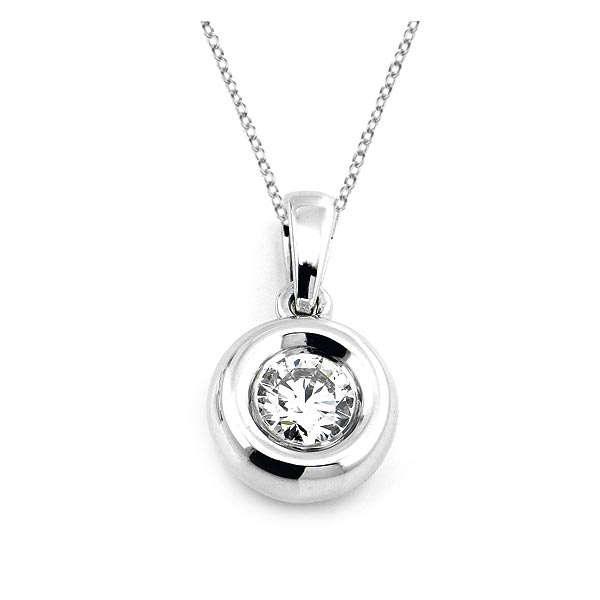 Diamant Anhänger 0,25ct. 585 Weißgold