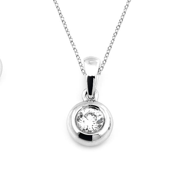 Diamant Anhänger 0,15ct. 585 Weißgold