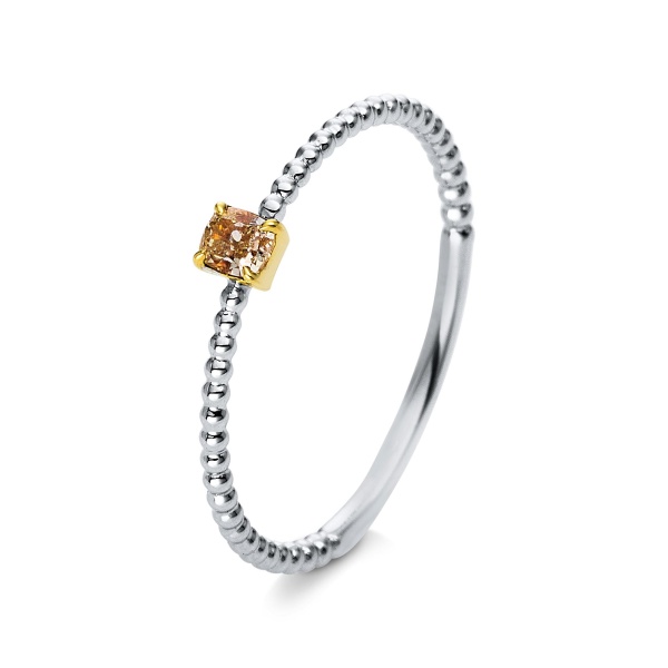 Diamantring 750 Gold mit Fancystein 1R69