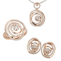 Diamantset in 585 Rotgold Diamantset in 585 Rotgold