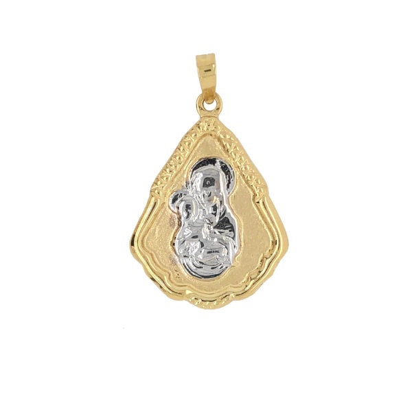 Anhänger Mutter Maria mit Christkind 585 Gold E10994