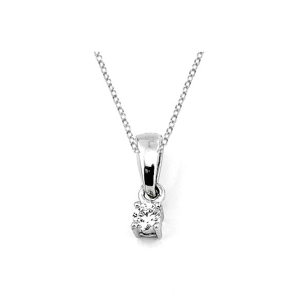 Diamant Anhänger 0,05ct. 585 Weißgold