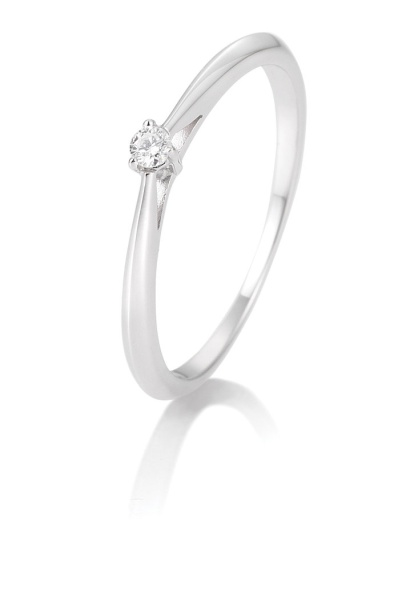 Solitaire Ring 0,05ct. 585 Weißgold