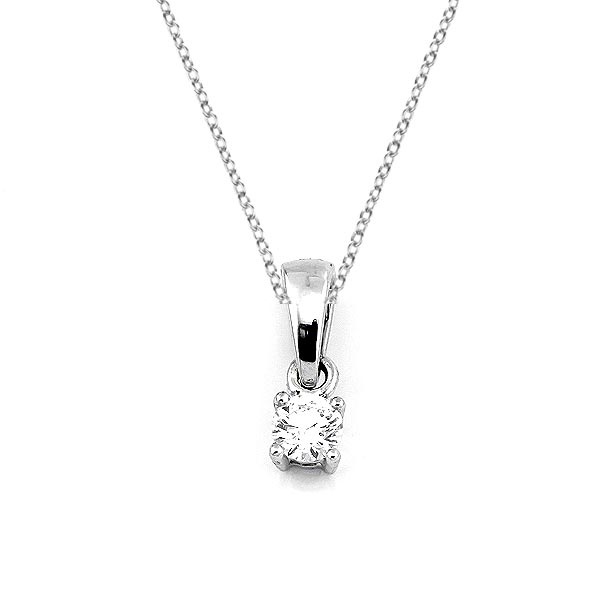Diamant Anhänger 0,10ct. 585 Weißgold